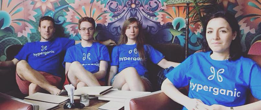 Picture of me with my Hypereganic coworkers
